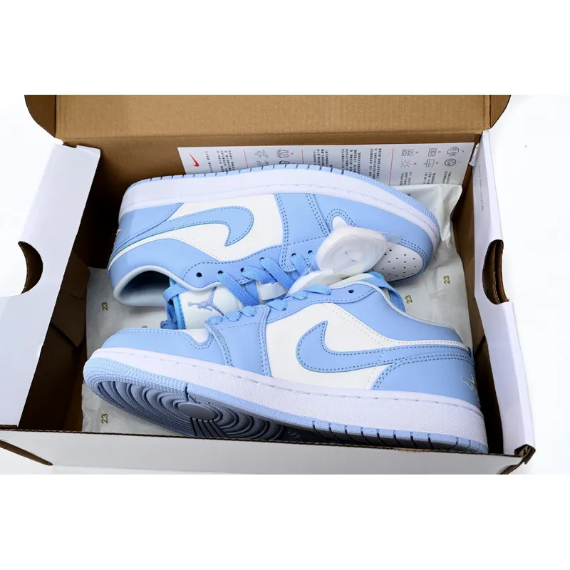 CocoKicks Jordan 1 Low White Ice Blue DC0774-141