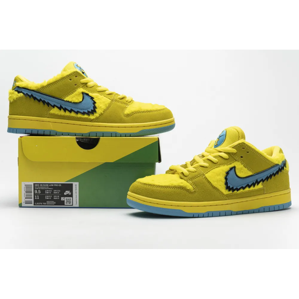 CocoKicks SB Dunk Low Grateful Dead Bears Opti Yellow CJ5378-700