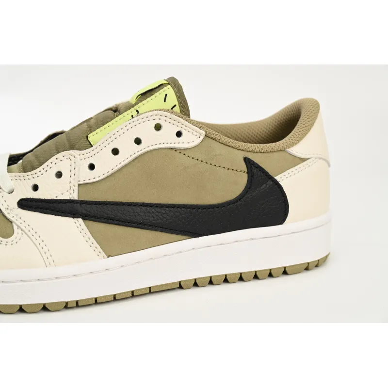 CocoKicks Jordan 1 Retro Low Golf Travis Scott Neutral Olive FZ3124-200