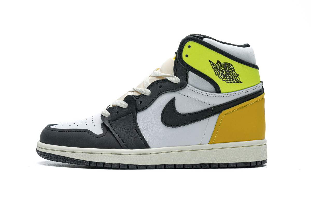 CocoKicks Jordan 1 Retro High White Black Volt University Gold 555088-118