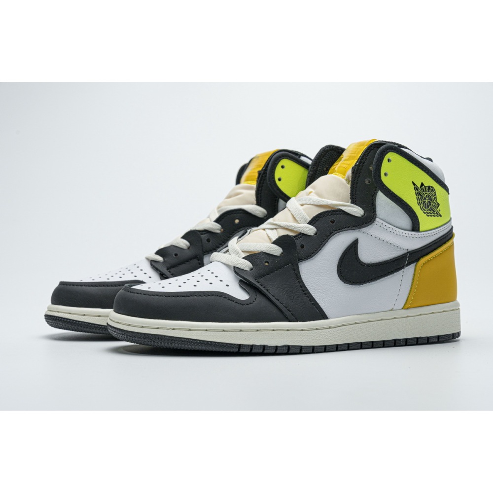 CocoKicks Jordan 1 Retro High White Black Volt University Gold 555088-118
