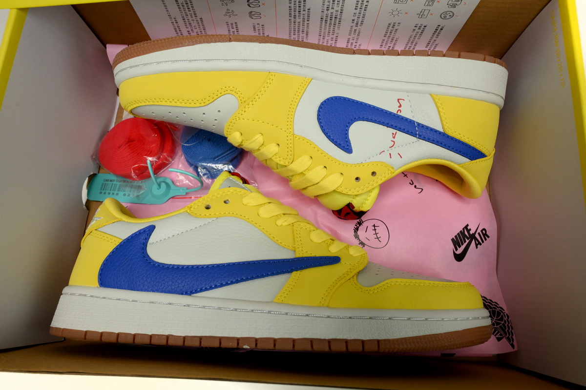 CocoKicks Jordan 1 Retro Low OG SP Travis Scott Canary DZ4137-700