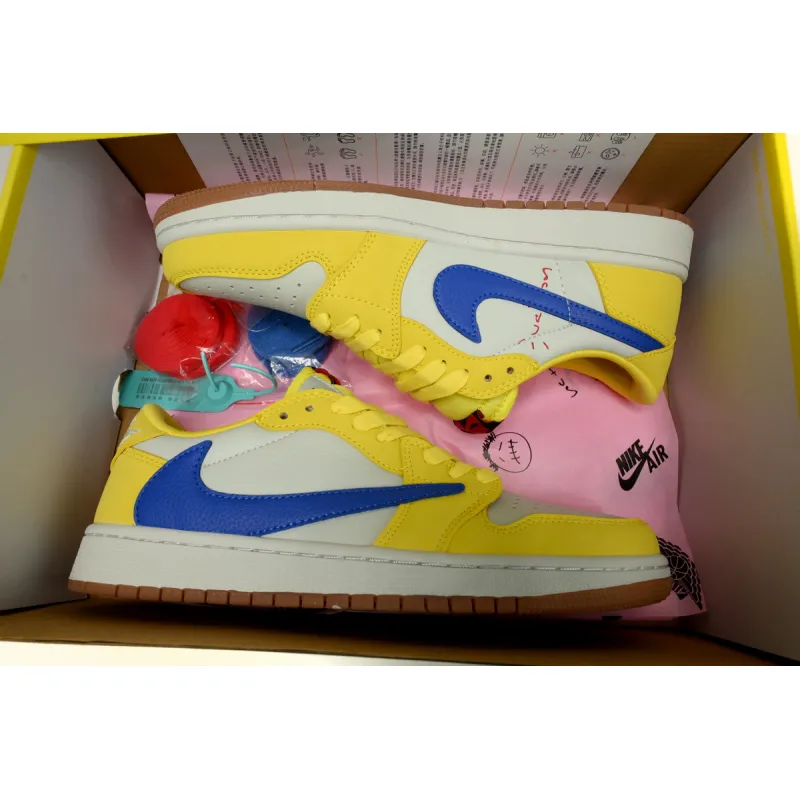 CocoKicks Jordan 1 Retro Low OG SP Travis Scott Canary DZ4137-700