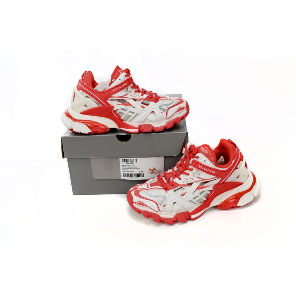 CocoKicks Balenciaga Track 2 Sneaker White Red 568614W3AE29061