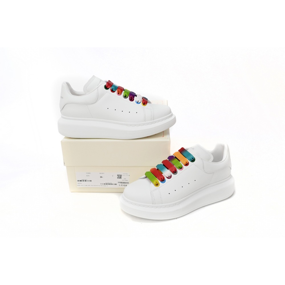 CocoKicks Alexander McQueen Oversized White Rainbow 462214WHGP79001