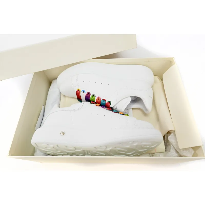 CocoKicks Alexander McQueen Oversized White Rainbow 462214WHGP79001