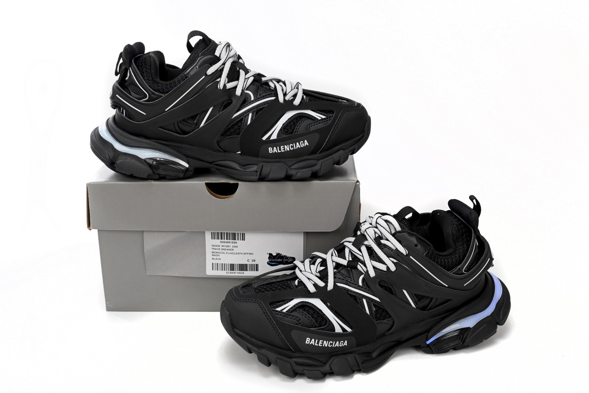 CocoKicks Balenciaga Track LED Black 2021 542023W3AC11090