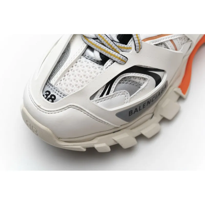 CocoKicks Balenciaga Track LED White Orange 542436 W1GB7 9059
