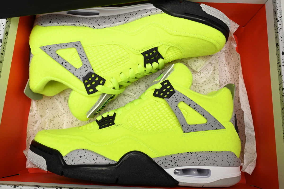 CocoKicks Jordan 4 Plush Fluorescent Yellow DV6773-700