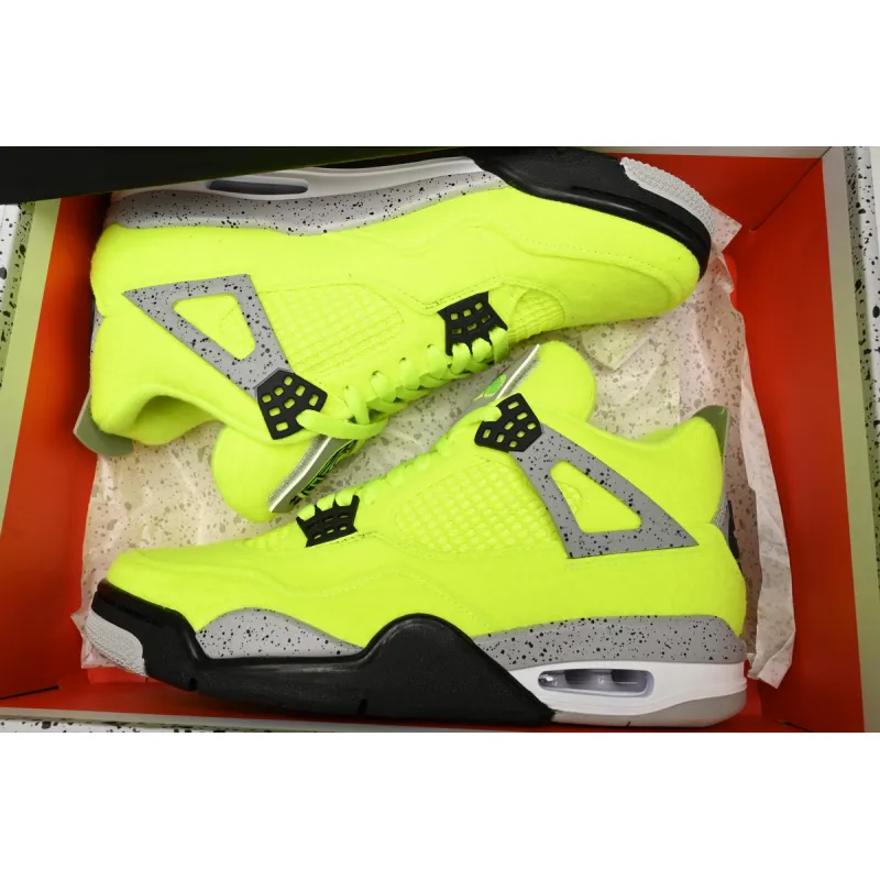 CocoKicks Jordan 4 Plush Fluorescent Yellow DV6773-700