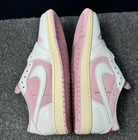 CocoKicks Jordan 1 Low OG Travis Scott White Pink DM7866-600 review Beguiling