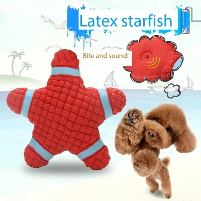 Pet Toy Dog Bite Resistant Latex Sound Soft Dog Playing Toys With Squeaky Donut Shape Pet Dog Toy 02