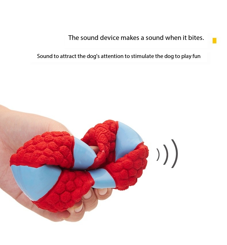 Pet Toy Dog Bite Resistant Latex Sound Soft Dog Playing Toys With Squeaky Donut Shape Pet Dog Toy