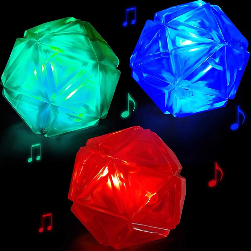 Diamond Glow in The Dark Dog Toys Ball Outdoor Interactive Dog Toys