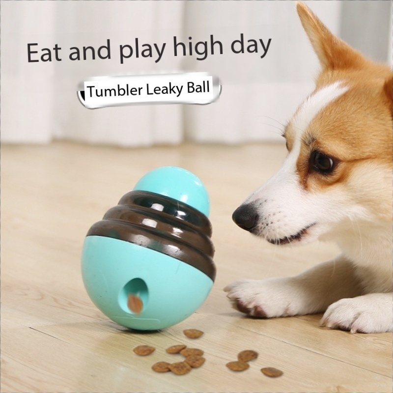 Dogs Egg Slow Food Feeder Dispensing Dog Pet Toy Ball