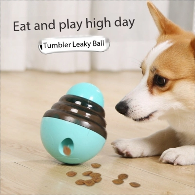Dogs Egg Slow Food Feeder Dispensing Dog Pet Toy Ball 01