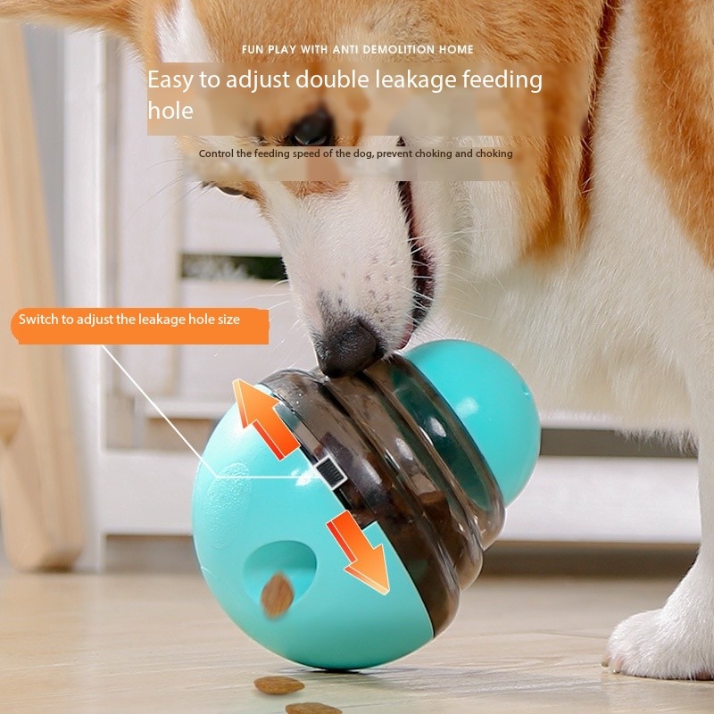 Dogs Egg Slow Food Feeder Dispensing Dog Pet Toy Ball