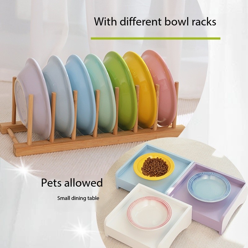Gradient Ceramic Dog Food Dish Water Bowl
