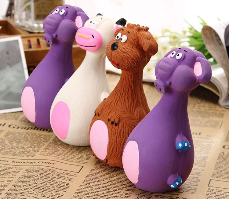 Pet Toy Dog Bite Resistant Latex Sound Soft Dog Playing Toys With Squeaky Animal Teddy Bear Shape Pet Dog Toy