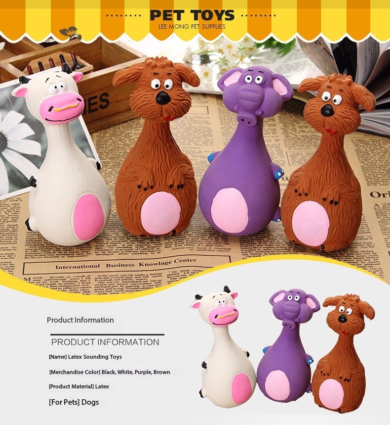 Pet Toy Dog Bite Resistant Latex Sound Soft Dog Playing Toys With Squeaky Animal Teddy Bear Shape Pet Dog Toy