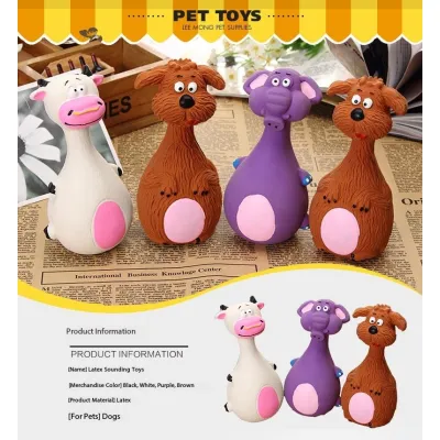 Pet Toy Dog Bite Resistant Latex Sound Soft Dog Playing Toys With Squeaky Animal Teddy Bear Shape Pet Dog Toy 02