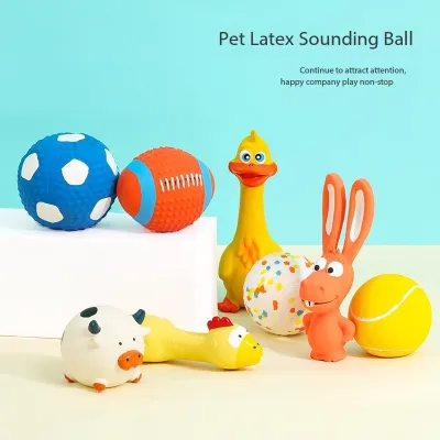 Pet Toy Dog Bite Resistant Latex Sound Soft Plush Dog Playing Toys With Squeaky Animal Shape Pet Dog Toy 02