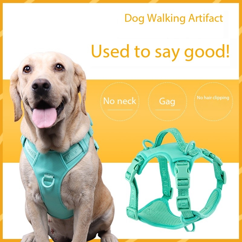 Neon Green Comfortable Small Running and Walking Harness