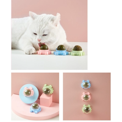 Crab Refillable Catnip Ball For Wall Kitten Big Cat 02