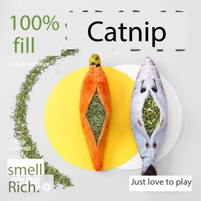 Fish Silvervine Refillable Catnip Toy Ball for Big Cat 02