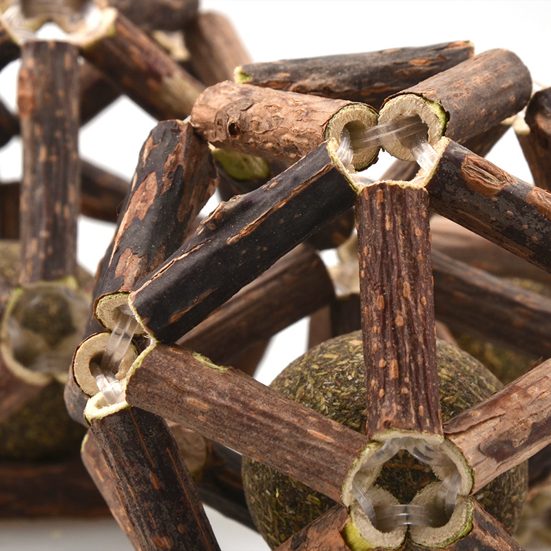 Silvervine Stick Catnip Kicker Ball Toy For Kitten