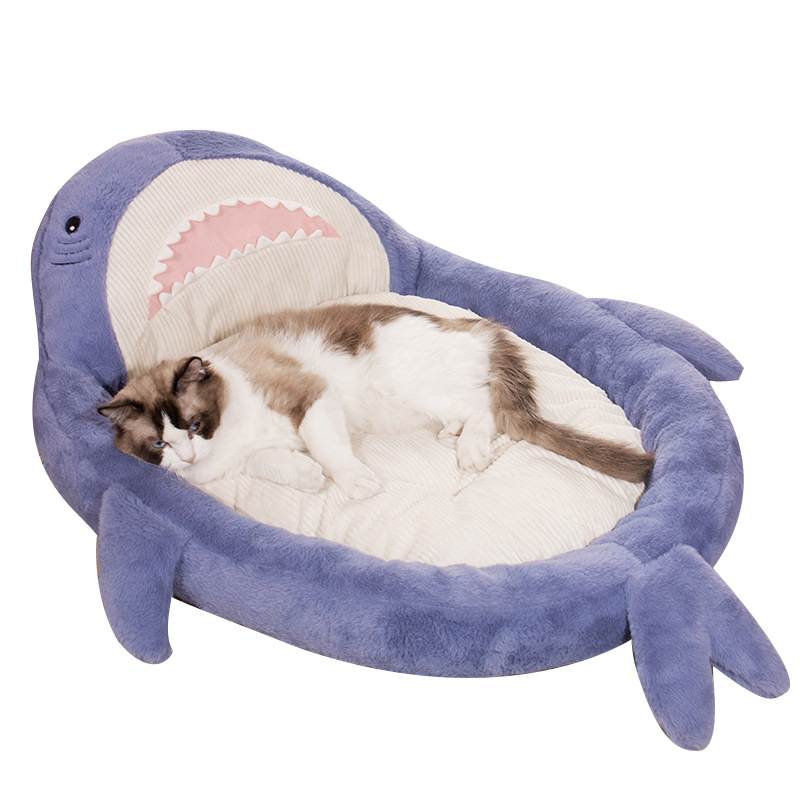 1.6kg Shark Shape Large Dog Couch Bed Sofa Washable With Removable Covers