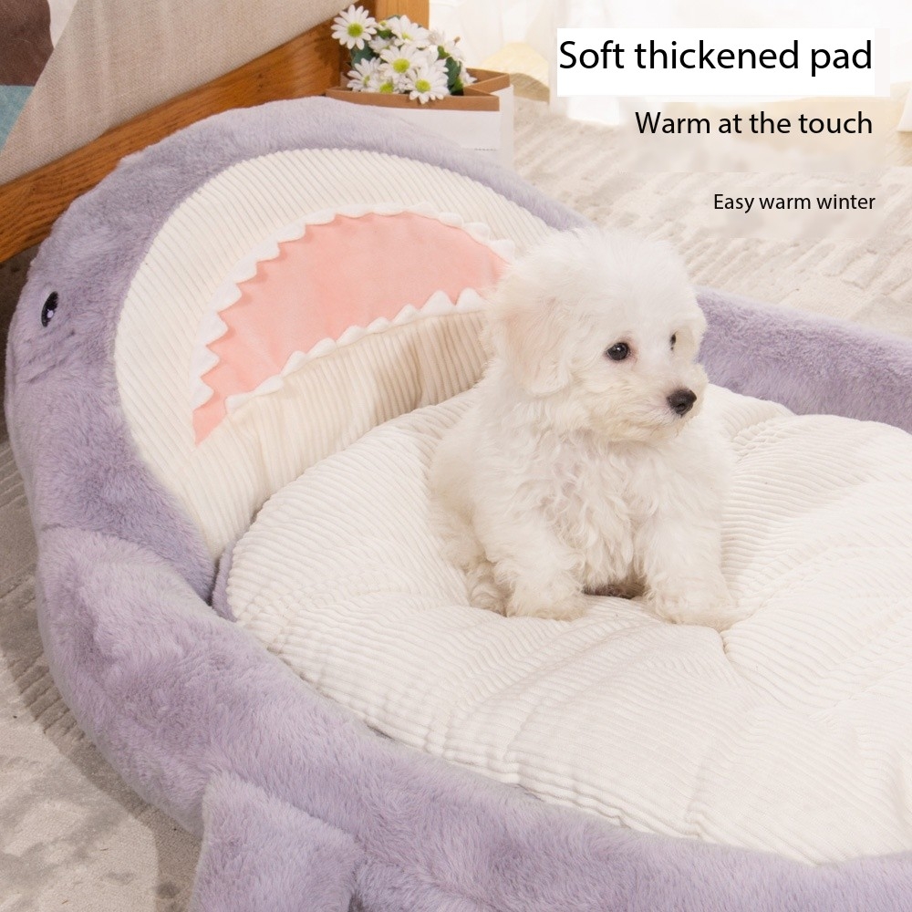 1.6kg Shark Shape Large Dog Couch Bed Sofa Washable With Removable Covers