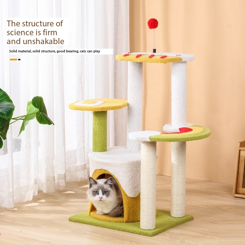 47 inches Rainbow Six Layer Sisal Cat Scratch Tower