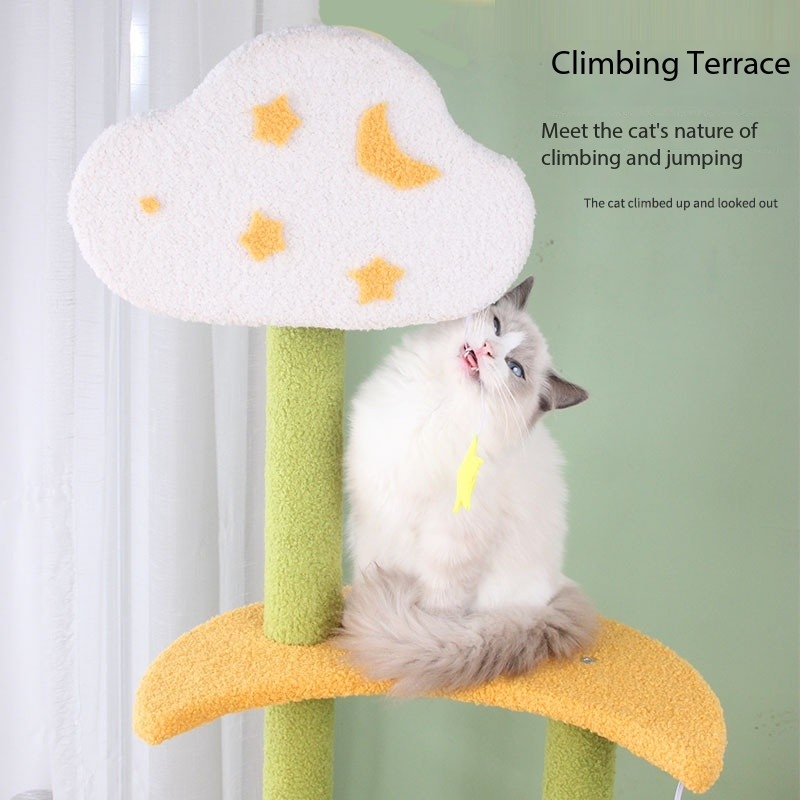 47 Inches Star Sisal Cat Scratch Tower Tree 