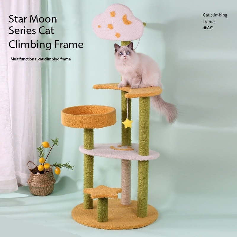 47 Inches Star Sisal Cat Scratch Tower Tree 