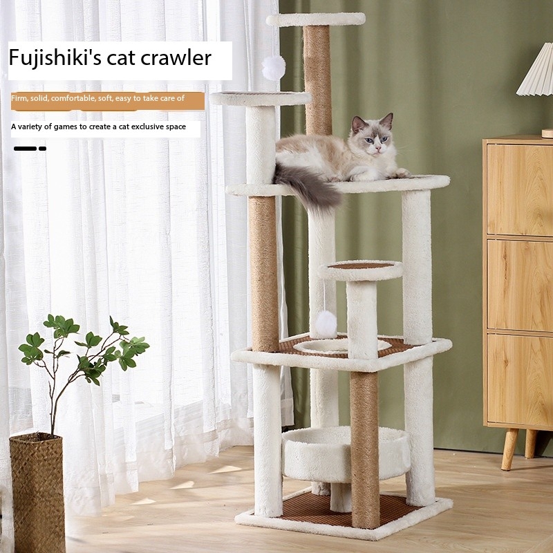 51 inches Luxury Multi Layer Sisal Cat Scratch Tower Tree 