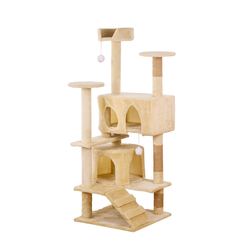 52 INCHES Eight Level Sisal Cat Scratch Tower Tree