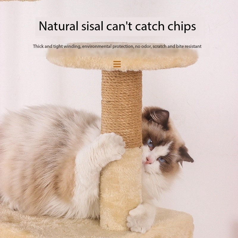 52 INCHES Eight Level Sisal Cat Scratch Tower Tree