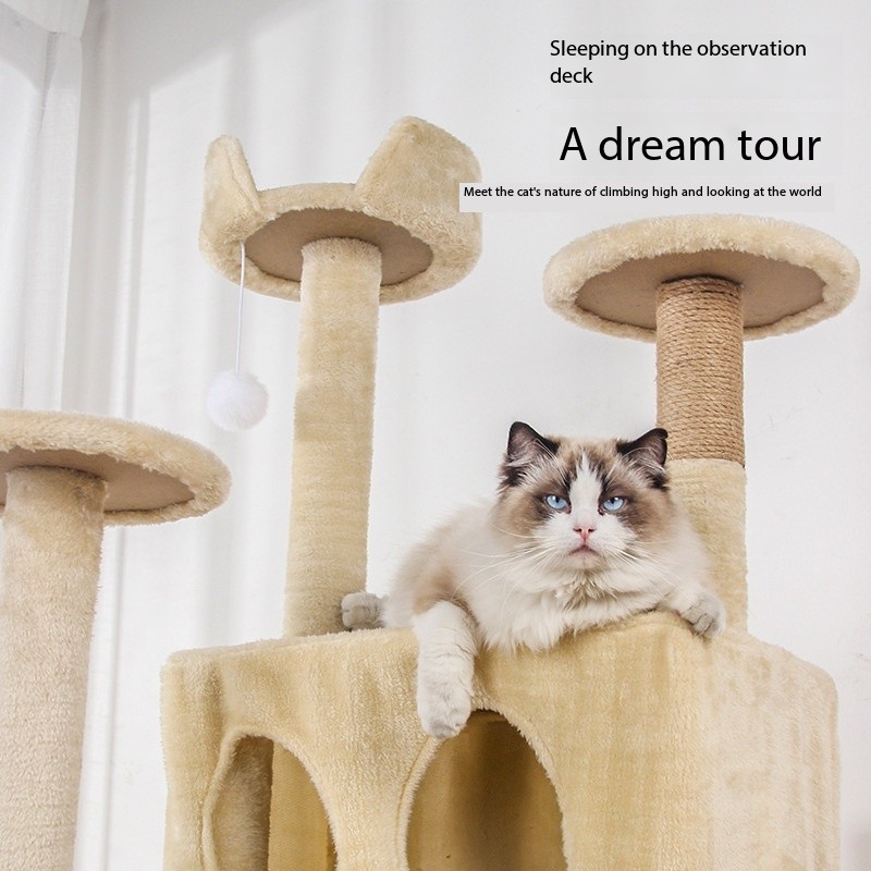 52 INCHES Eight Level Sisal Cat Scratch Tower Tree