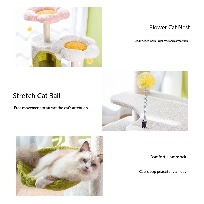 55 inches Flora Sisal Cat Scratch Tower Tree Preventing From Scratching Furniture