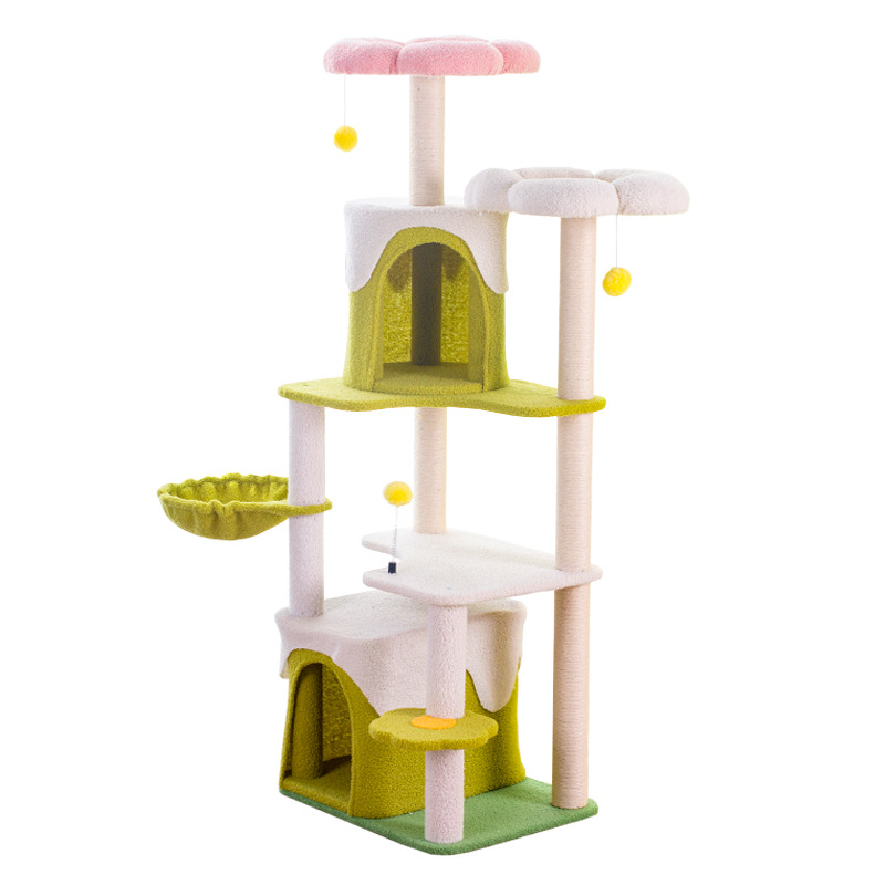 55 inches Flora Sisal Cat Scratch Tower Tree Preventing From Scratching Furniture