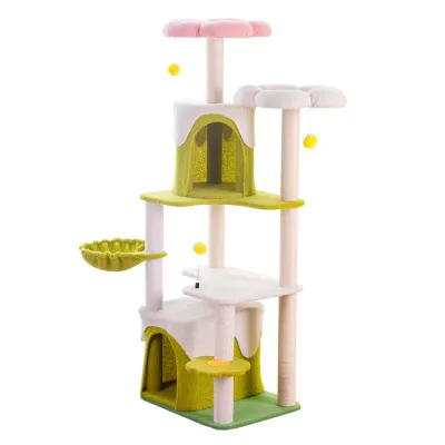 55 inches Flora Sisal Cat Scratch Tower Tree Preventing From Scratching Furniture 01