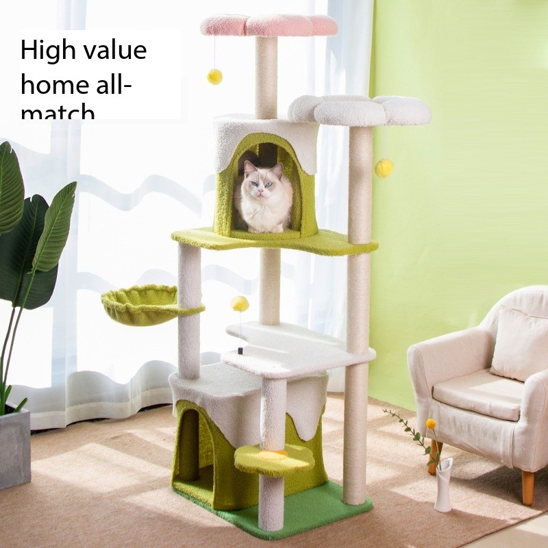 55 inches Flora Sisal Cat Scratch Tower Tree Preventing From Scratching Furniture