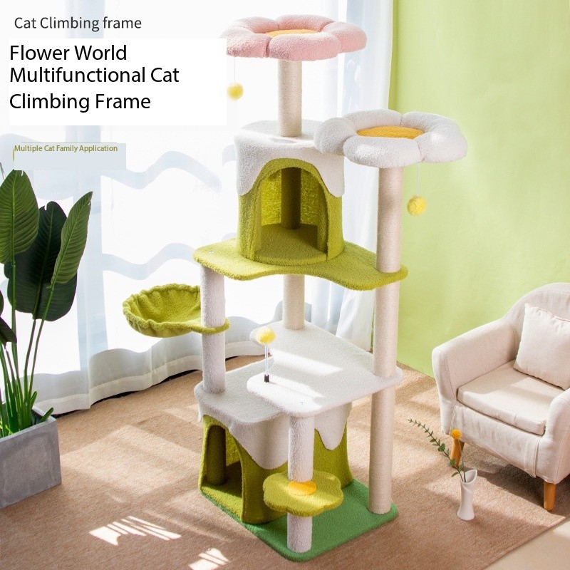 55 inches Flora Sisal Cat Scratch Tower Tree Preventing From Scratching Furniture