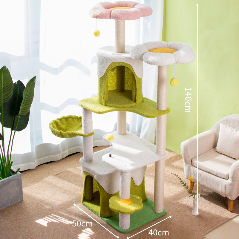 55 inches Flora Sisal Cat Scratch Tower Tree Preventing From Scratching Furniture