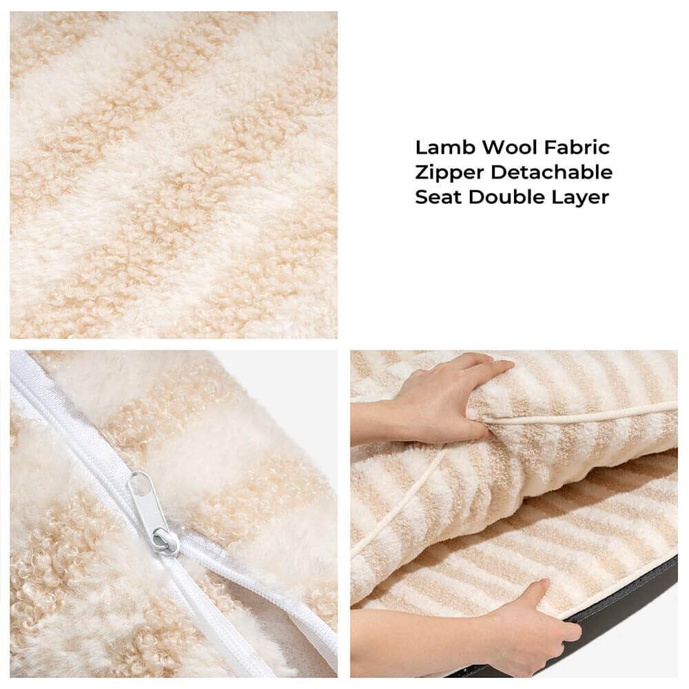 Strip Wool Large Dog Cough Bed Sofa Washable With Removable Covers