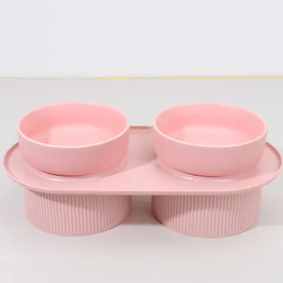 Hot Selling Round Detachable Fashionable Simple Ceramic Cat Bowl 01