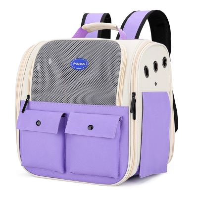 Neon Pu Waterproof Dog Carrier Backpack For Small Dog Cat For Travel 01