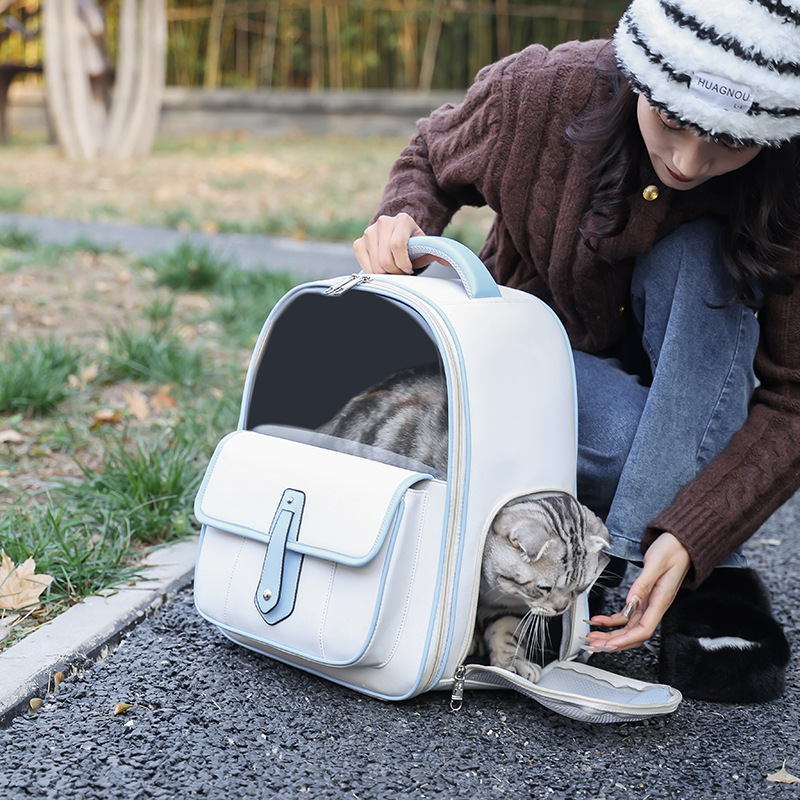 PU Waterproof Airline Approved Dog Carrier Cat Dog Bag For Travel