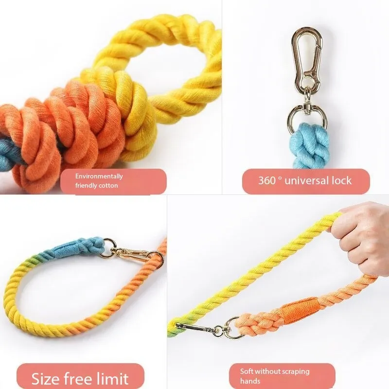 5 FT Dog Leash Handmade Braided Rope Dog Leash, Dog Training Leash, Walking leash for Cats or Dogs